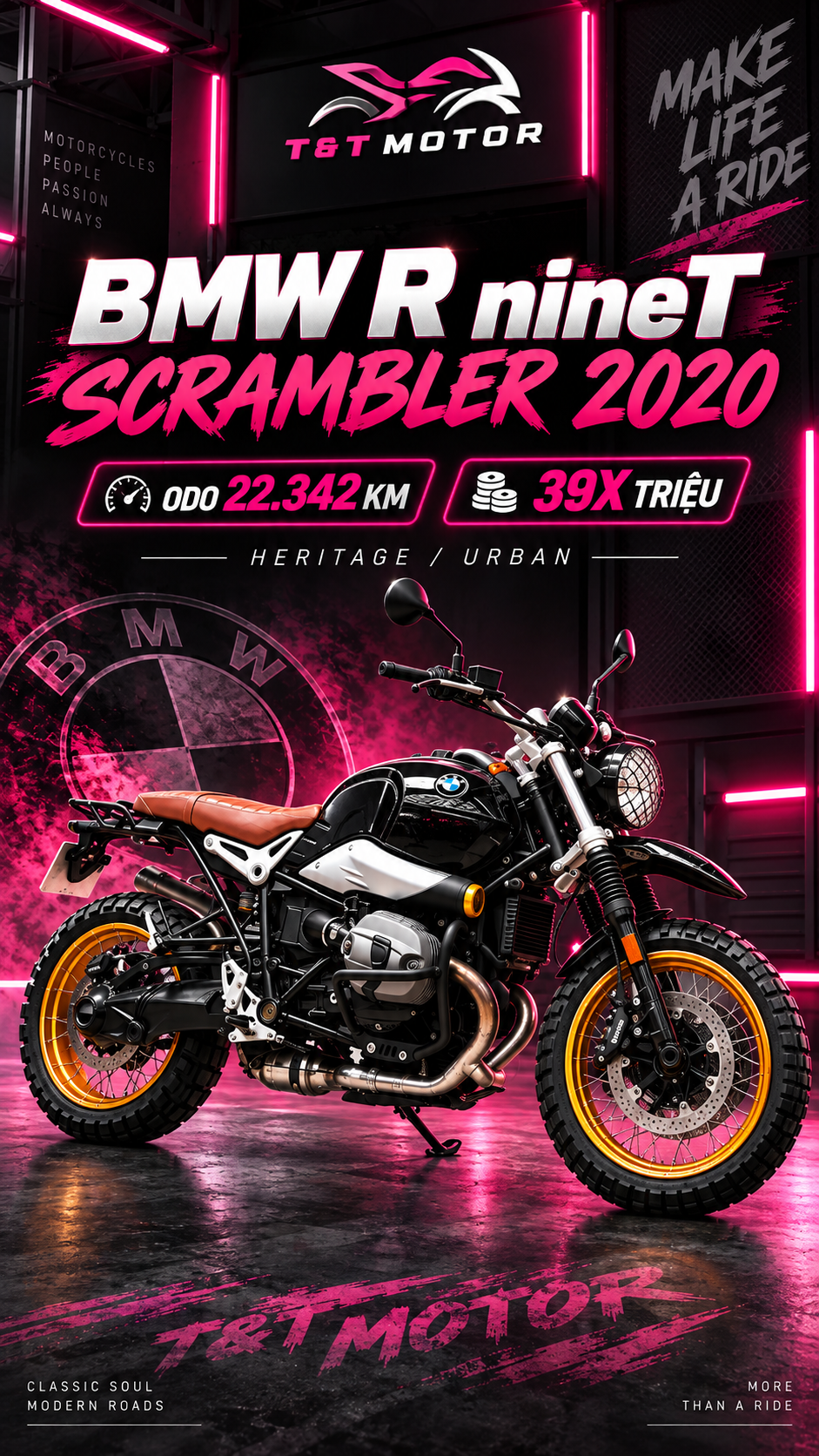 BMW R nineT Scrambler 2020 tại T&T Motor